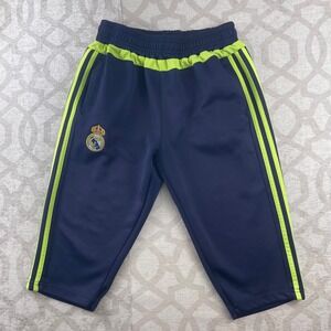 Real Madrid Kids Navy Neon Yellow Soccer Training Pants Youth Medium Joggers